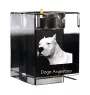 Dogue argentin, Dogo argentino - Bougeoir avec photo de chien, porte bougie en cristal, cadeau personnalisé par la marque Art-Dog