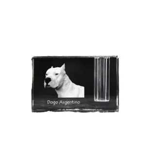 Dog argentyński penholder kryształowy z psem Art-Dog