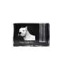 Dogo Argentino - Pen stand, crystal organiser with dog photo, unique desk decoration by Art-Dog brand