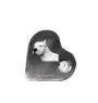 Dogo Argentino - crystal clock with a dog picture, heart-shaped shelf clock, personalized standing clock by Art-Dog brand
