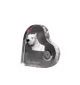 Dogo Argentino - crystal clock with a dog picture, heart-shaped shelf clock, personalized standing clock by Art-Dog brand