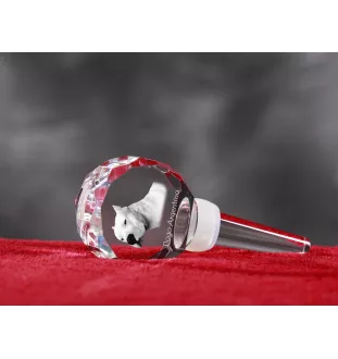 Argentinische Dogge, Dogo Argentino - Kristallflaschenverschluss, einzigartiger Weinverschluss mit Foto, personalisiertes Geschenk für Sommelier der Marke Art-Dog