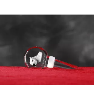 Argentinische Dogge, Dogo Argentino - Kristallflaschenverschluss, einzigartiger Weinverschluss mit Foto, personalisiertes Geschenk für Sommelier der Marke Art-Dog