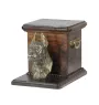 Dobermann, Doberman Pinscher, Dobie I - urn for dog ashes with a statuette, elegant urn for a dog, unique urn with a bust of a dog by Art-Dog brand