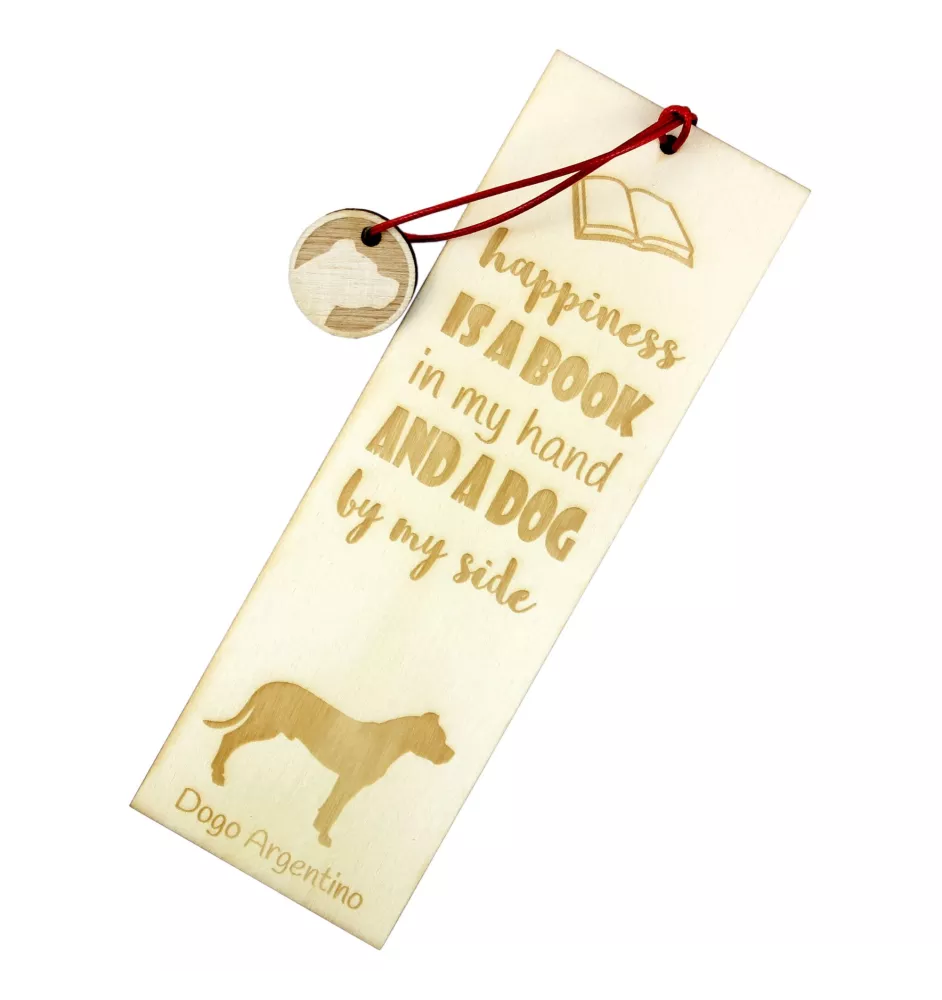 Dogo Argentino - dog bookmark, personalized bookmark, dog gadget for Art-Dog brand readers