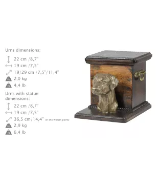 Doberman urna wykonana z drewna z psem Art-Dog
