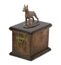 Doberman urna ze statuetką drewniana Art-Dog