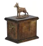 Dobermann I eine Urne für die Asche des Hundes, eine Urne mit einer Statue, eine elegante Urne im klassischen Stil der Marke Art-Dog