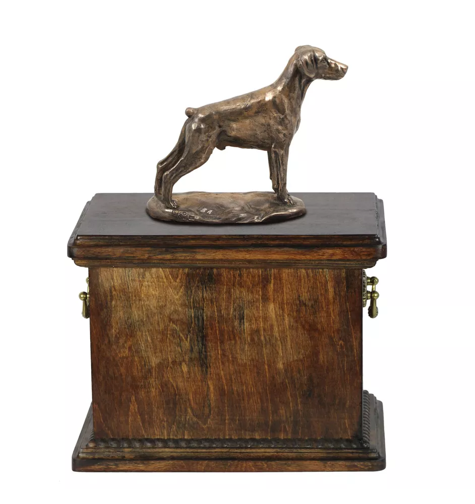 Dobermann, Dobermann Pinscher II - une urne pour les cendres d'un chien, une urne avec une statuette, une urne élégante de style classique de la marque Art-Dog