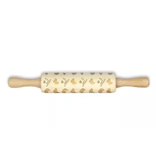 Dogo Argentino - small rolling pin with a dog pattern, a rolling pin for children's dough, decorating ceramic clay by Art-Dog brand
