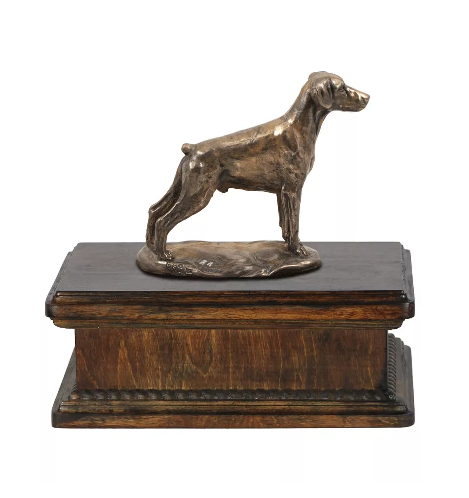Dobermann, Dobermann Pinscher II - urne pour cendres de chien, urne classique avec une statuette, urne élégante avec un chien de la marque Art-Dog