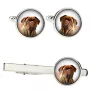 Dogue de Bordeaux, French Mastiff, Bordeauxdog - cufflinks and tie with your photo, a suit decoration, men's jewelry from the Art-Dog brand.