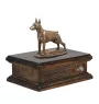 Dobermann, Doberman Pinscher, Dobie I - urn for dog ashes, personalized urn with a statue, wooden urn with a dog by Art-Dog brand