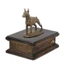 Dobermann, Doberman Pinscher, Dobie I - urn for dog ashes, personalized urn with a statue, wooden urn with a dog by Art-Dog brand