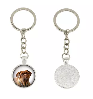 Bordeauxdogge, Dogue de Bordeaux - Schlüsselanhänger in einer Box, eigenes Foto, Schlüsselanhänger der Marke Art-Dog