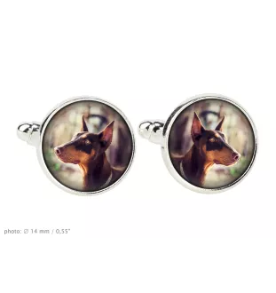 Dobermann, Doberman Pinscher, Dobie - cufflinks, a shirt accessory, a shirt pendant from the Art-Dog brand