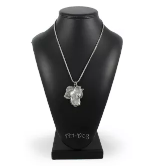 Dogo Argentino - necklace with a dog, dog pendant on a silver chain, unique jewelry from the Art-Dog brand