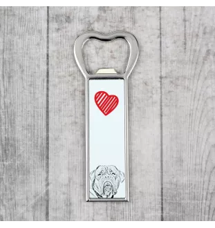 Dogue de Bordeaux, French Mastiff, Bordeauxdog - bottle opener with a dog, personalized fridge opener, unique gift for a man by Art-Dog brand