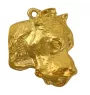 Dog argentyński brelok i naszyjnik pozłacane w pudełku Art-Dog
