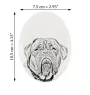 Bordeauxdogge, Dogue de Bordeaux - Gedenktafel mit einem Foto eines Hundes, Grabplatte mit Druck, personalisierte ovale Platte der Marke Art-Dog