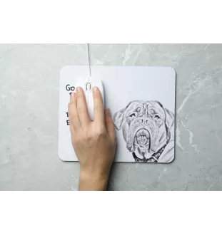 Dogue de Bordeaux - tapis de souris personnalisé avec impression, tapis de souris personnalisé avec chien, accessoire unique pour employé de bureau de la marque Art-Dog