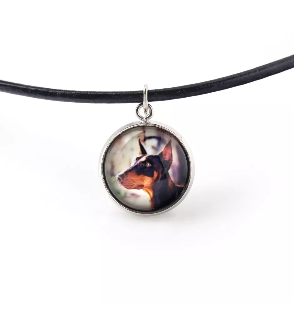 Dobermann, Dobermann Pinscher - collier pendentif avec votre photo, fait main, bijoux de la marque Art-Dog