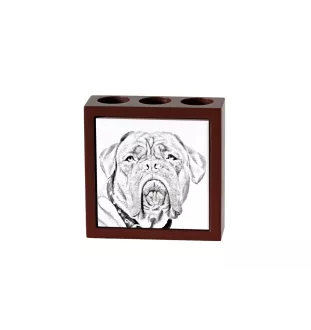 Dogue de Bordeaux - porte-stylo avec chien, organiseur de bureau avec impression, décoration de bureau personnalisée de la marque Art-Dog
