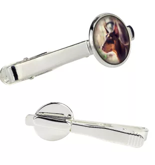 Doberman spinka do krawata w pudełku ze zdjęciem Art-Dog