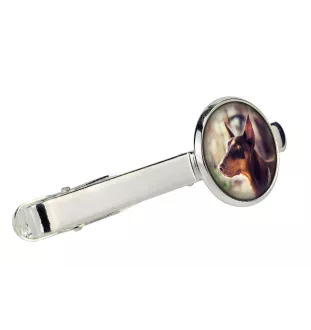 Dobermann - Krawattennadel in der Box, stilvolle Krawatte, personalisierter Schmuck der Marke Art-Dog