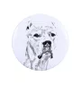 Dogue argentin, Dogo argentino - aimant avec un œil de chien, exceptionnellement léger, aimant puissant, produit fabriqué à la main par la marque Art-Dog
