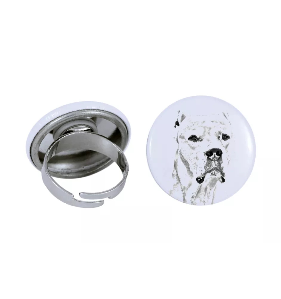 Dogue argentin, Dogo argentino - bijoux pour femmes avec l'image d'un chien, produit fait à la main, possibilité d'ajouter sa propre photo, marque Art-Dog
