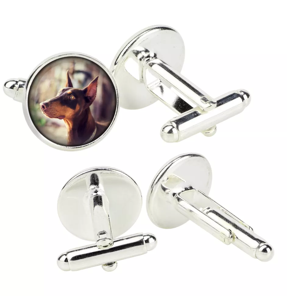 Dobermann, Doberman Pinscher, Dobie - cufflinks in a box, handmade jewelry, product of the Art-Dog brand