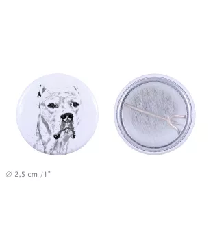 Dogo Argentino - pin with your dog, add your own photo, Art-Dog brand