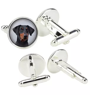 Dobermann II - Manschettenknöpfe in einer Schachtel, handgefertigter Schmuck, Produkt der Marke Art-Dog