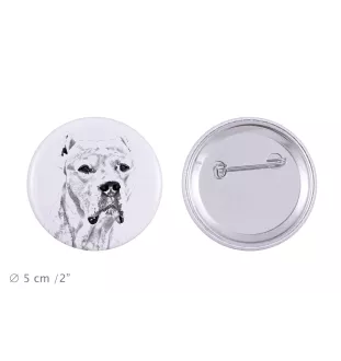 Dogue argentin, Dogo argentino - badge avec votre chien, ajoutez votre propre photo, marque Art-Dog