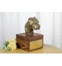 Dogo Argentino - urn for dog ashes with a statuette, small urn for a dog, personalized urn with a bust of a dog by Art-Dog brand