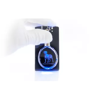 Dog z Bordeaux brelok do kluczy owalny z koniem Art-Dog