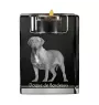 Dogue de Bordeaux, French Mastiff, Bordeauxdog - Candle holder with dog photo, crystal tealight holder, personalised gift by Art-Dog brand