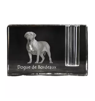 Dog z Bordeaux penholder kryształowy z psem Art-Dog