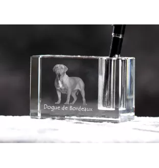 Dog z Bordeaux penholder kryształowy z psem Art-Dog