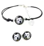 Dogo Argentino - a set of jewelry with your photo, a woman's ornament, handmade item, a product made with passion for creating the Art-Dog brand.