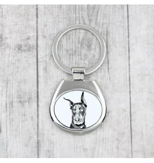 Dobermann, Doberman Pinscher, Dobie I - keychain with a dog, keychain with a print, personalized pendant from the Art-Dog brand