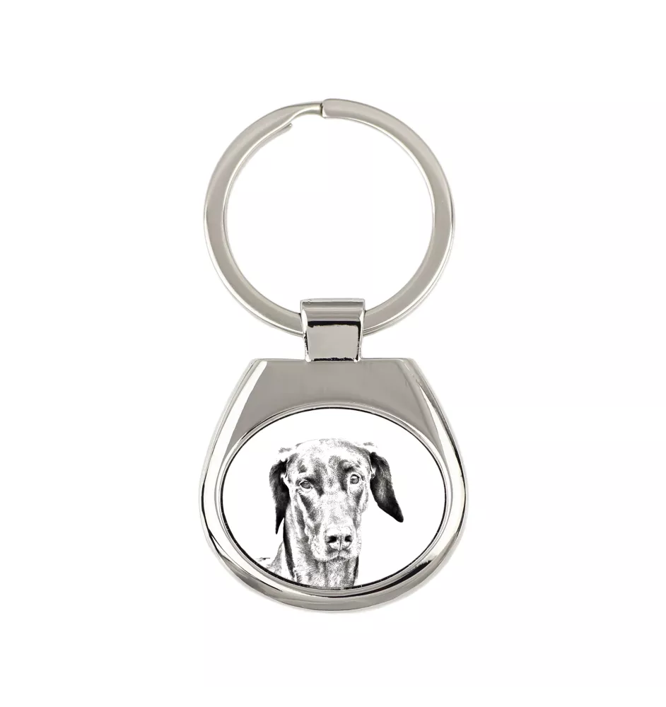 Dobermann - Schlüsselanhänger mit Hund, Anhänger mit Aufdruck, personalisierter Anhänger der Marke Art-Dog