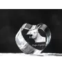 Dogue argentin, Dogo argentino - une photo de chien dans un cristal, un cœur en cristal, un cadre photo exceptionnel de la marque Art-Dog