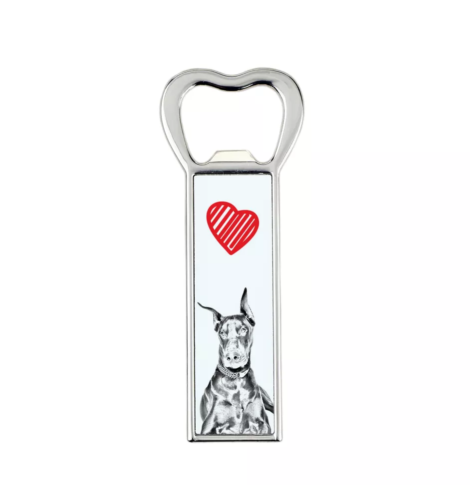Dobermann, Dobermann Pinscher I - ouvre-bouteille avec chien, ouvre-bouteille personnalisé pour réfrigérateur, cadeau unique pour homme de la marque Art-Dog