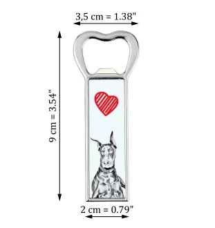 Dobermann I - Flaschenöffner mit Hund, personalisierter Flaschenöffner für den Kühlschrank, ein einzigartiges Geschenk für Männer von der Marke Art-Dog