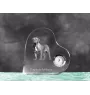 Dogue de Bordeaux - horloge en cristal avec une photo de chien, horloge de table en forme de cœur, horloge debout personnalisée de la marque Art-Dog