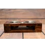 Dogo Argentino - wooden stand with bowls for a dog, steel dog bowls, a gift for adopting a dog from the Art-Dog brand