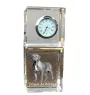 Dogue de Bordeaux, French Mastiff, Bordeauxdog - crystal clock with a photo, a photo of a dog in crystal, personalized desk clock by Art-Dog brand