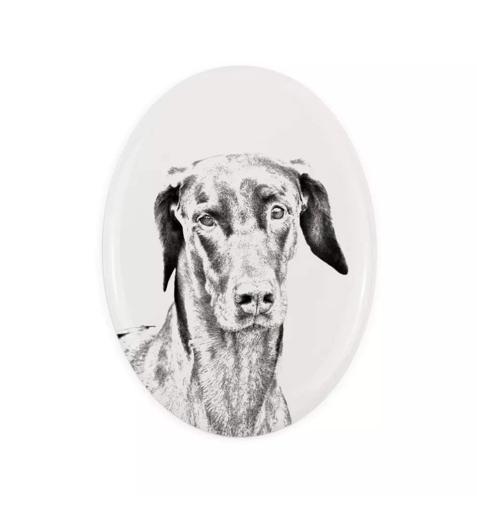 Doberman płyta nagrobna ze zdjęciem psa Art-Dog